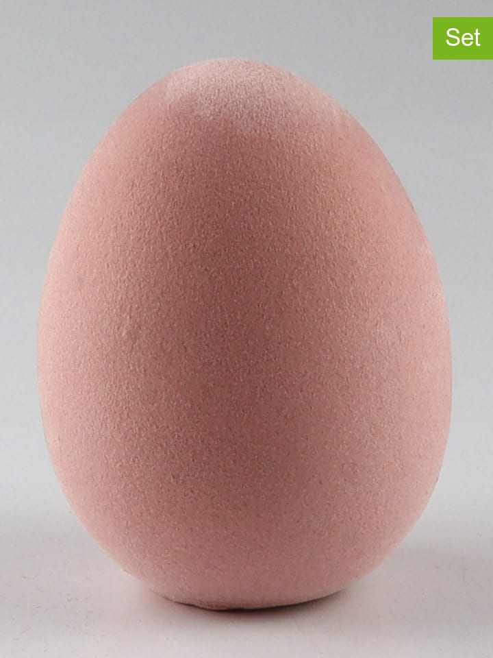 AM Design 2er-Set: Dekofiguren ''Osterei'' in Rosa - (H)12 x Ø 8 cm - onesize