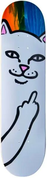 Skateboard Deck RIPNDIP Lord Nermal (8.25" - Orange / Aqua)