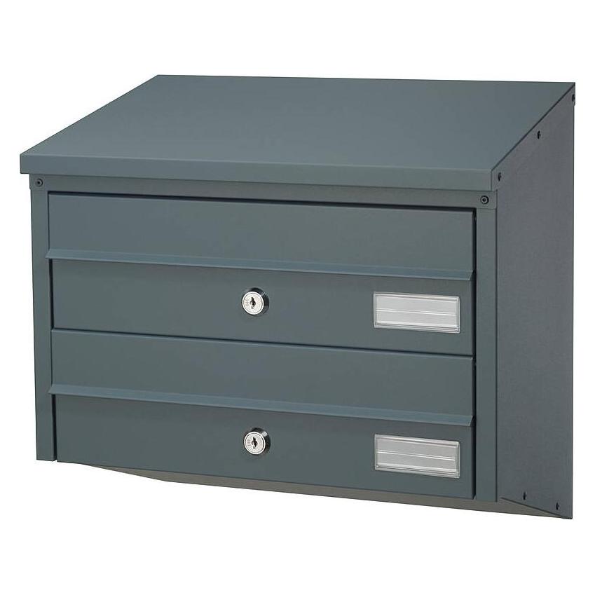 SafePost Briefkastenanlage 2-Fach BDL912 Anthrazit (91070)
