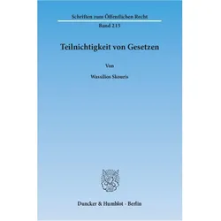 Teilnichtigkeit von Gesetzen, Fachbücher von Wassilios Skouris