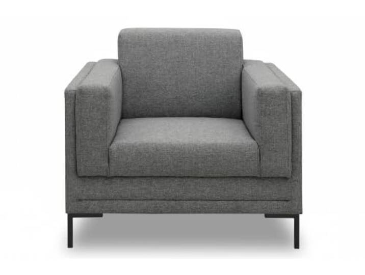 LOOKS by Wolfgang Joop Sessel LOOKS VII, Designer Sessel, salz-pfeffer Sessel Designer-Sitzplatz mit schwarzem Metallfuß, 97 x 90 x 82 cm (BxTxH), stilvoll und bequem