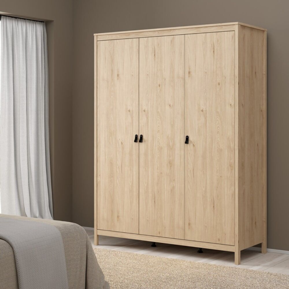 Calicosy Armoire 3 portes l150 cm - chêne Marron 150x199x58cm