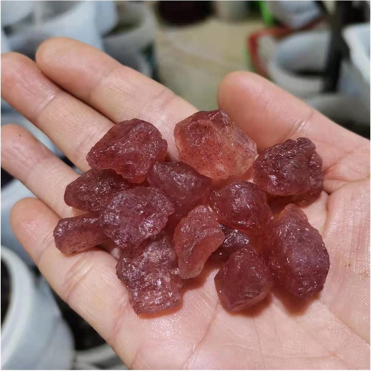 Natuurlijke rode kristallen - Ruwe stenen voor energieverhoging - 100 gram