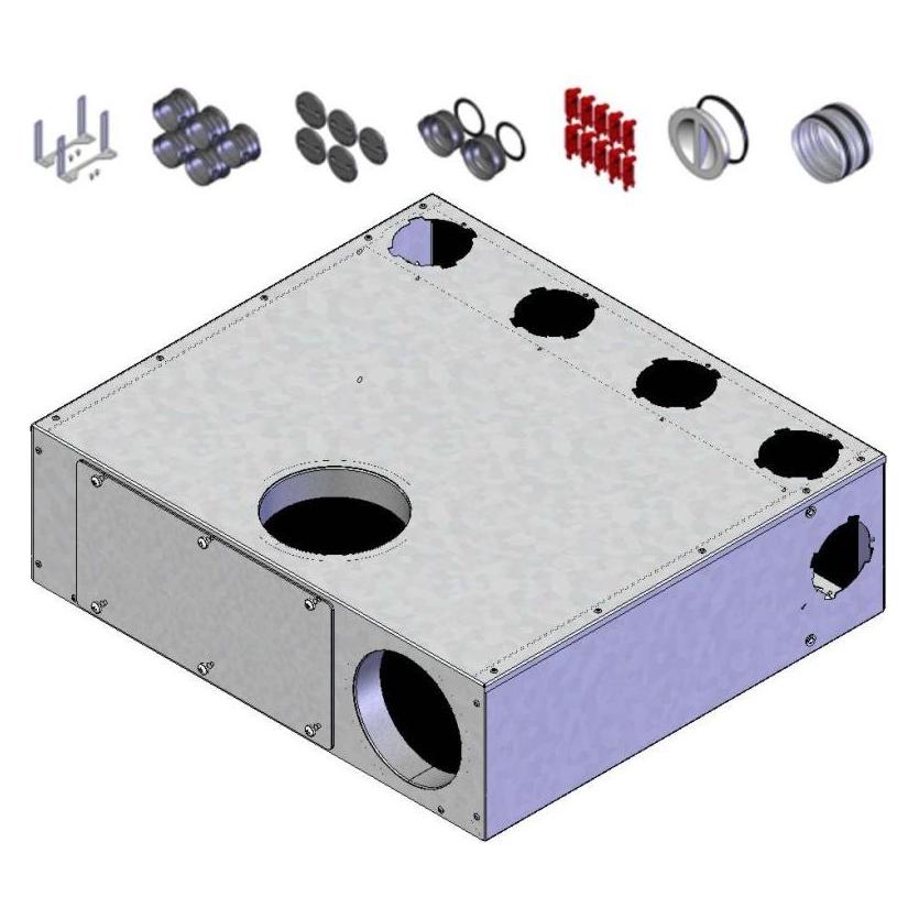Helios Apparatebau FlexPipe Multi-Verteilerkasten FRS-MVK 4+1-75/125 (03843)