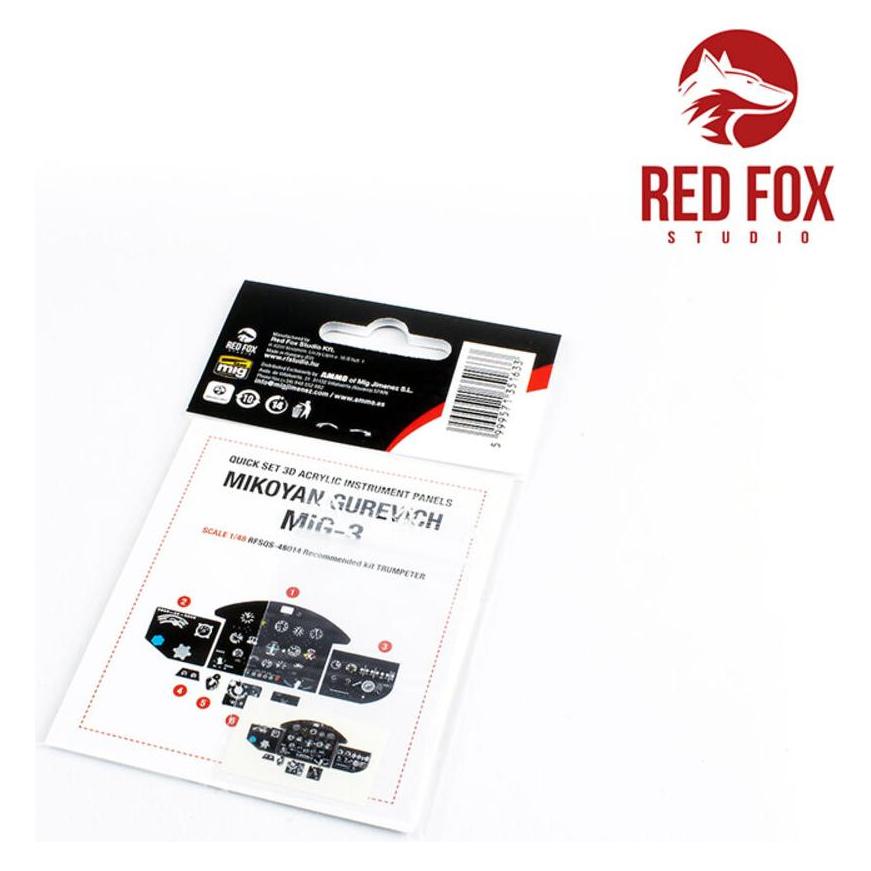Red Fox 1/48 Mikoyan Gurevich MiG-3 (for Trumpeter kit) (RFSQS-48014)