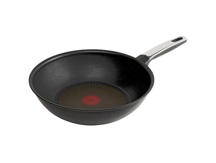 Tefal Wokpfanne Excellence G7, Schwarz, Metall, 28 cm, antihaftbeschichtet, Kochgeschirr, Pfannen, Woks
