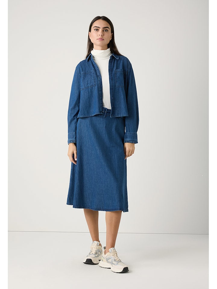 More & More Jeansbluse in Blau - 42