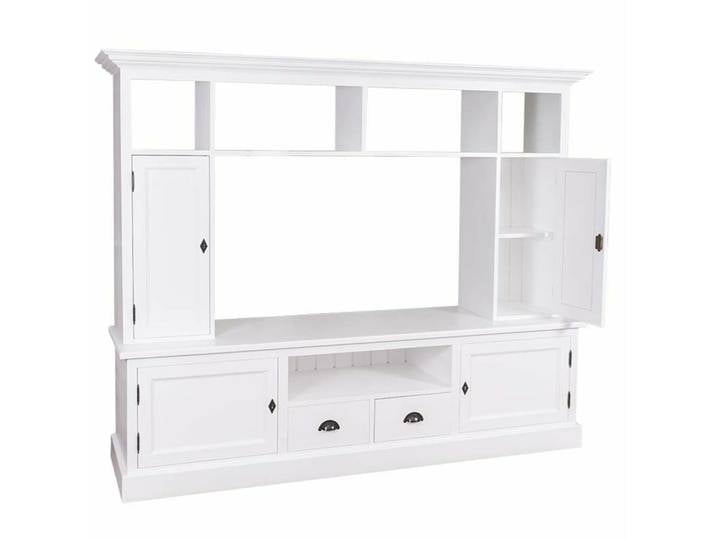 TV-Wand Landhausstil altweiß