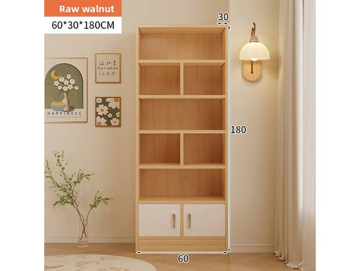 Étagère murale intégrée du sol au plafond, armoire de rangement domestique moderne, grande capacité, étagère multi-compartiments, bibliothèque