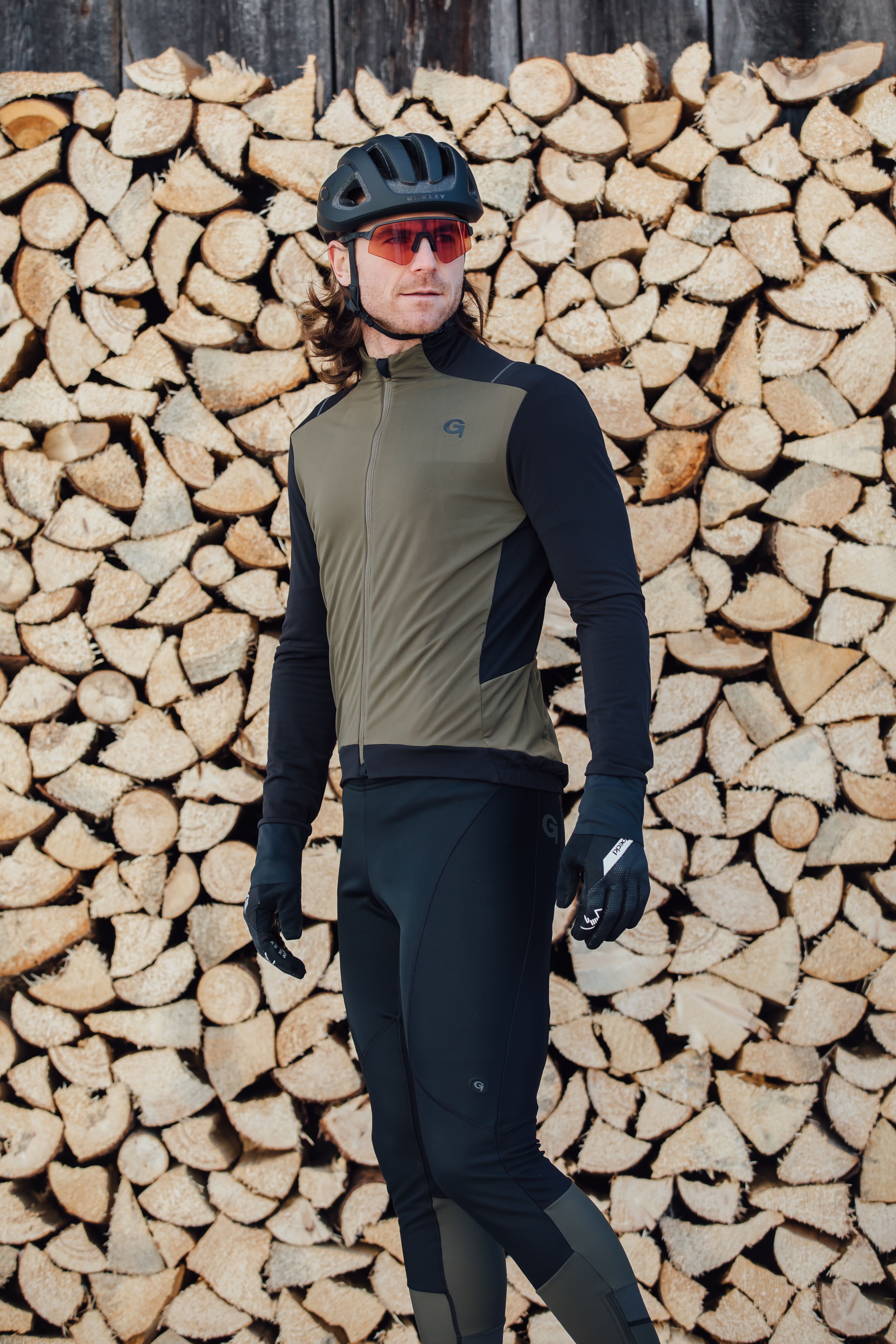 Radtrikot GONSO "BAVELLA", Herren, Gr. S, schwarz, 87% Polyester. 13% Elasthan, hoch geschlossener Ausschnitt, Trikots Radtrikot, Herren langarm Fahrradtrikot mit effizienter Wärmeisolierung schwarz S