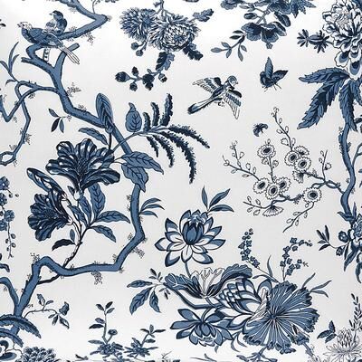 Jardin Toile Duvet Cover - Indigo, Full/Queen - Ballard Designs