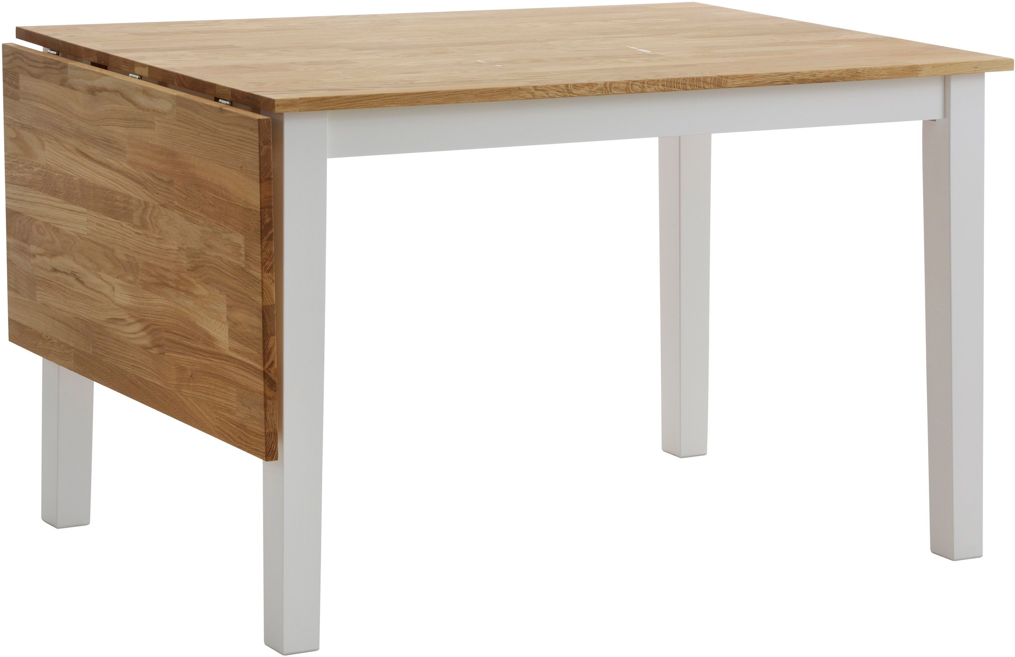 Essgruppe HOME AFFAIRE "Samba", weiss (weiß, eiche), Sitzmöbel-Sets, Essgruppe, mit ausklappbarem Esstisch weiß, eiche Einheitsgröße
