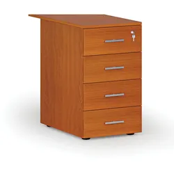 Schreibtischcontainer PRIMO WOOD, 4 Schubladen, Kirschbaum