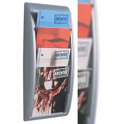 Paperflow 4061.35 Wand-Prospekthalter Quick Blick - A4, alu