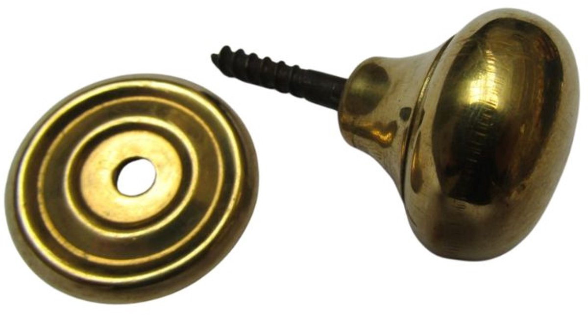 Ironmongery World Kastknop Messing Natuurlijk 32mm