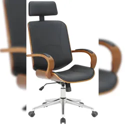 CLP Bürostuhl Dayton Kunstleder HBT: 118x70x70 cm walnuss schwarz