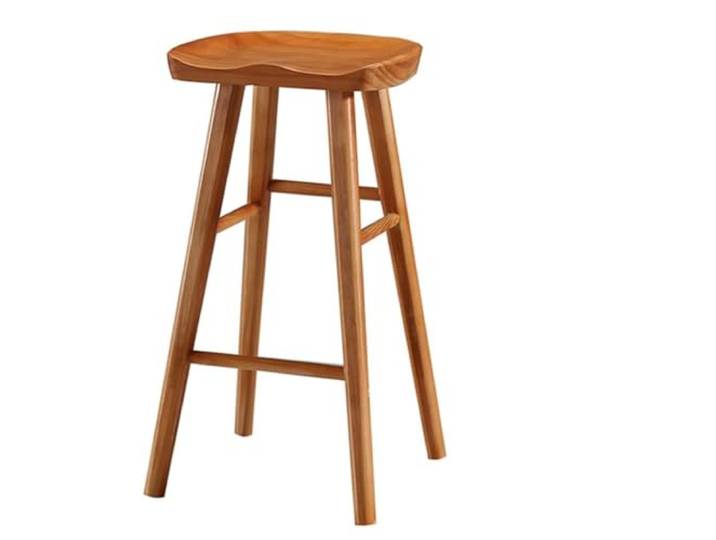 WRRAC-Stuhl Sitzhocker aus Holz Rückenlehne Bar Stühle mit Fußstütze Sitzhöhe 55/65 / 75cm für Kitchen Pub Café Bistro Home Barhocker