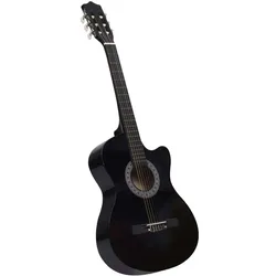 vidaXL Jasenon (Akustik Gitarre, Lindenholz), Gitarre, Schwarz
