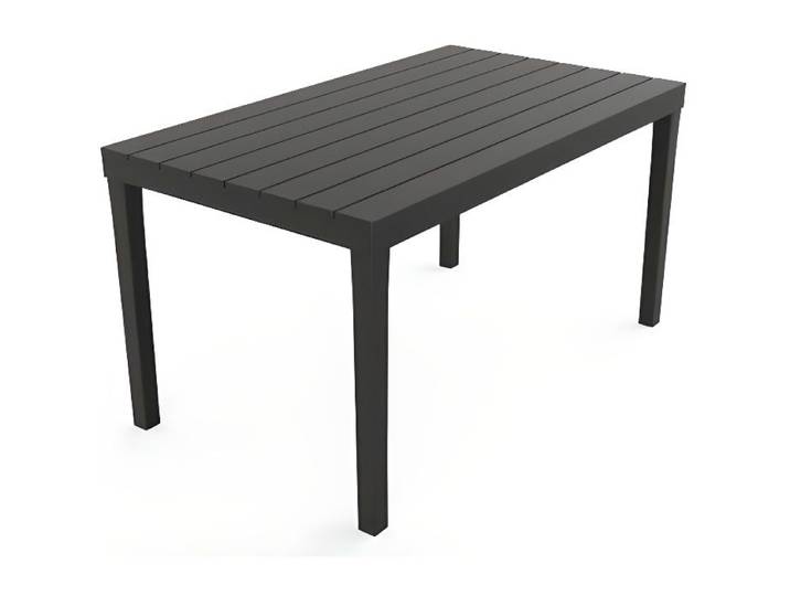 Dmora Table d'extérieur Vasto Table à manger rectangulaire Table de jardin polyvalente 138x78h72 cm Anthracite