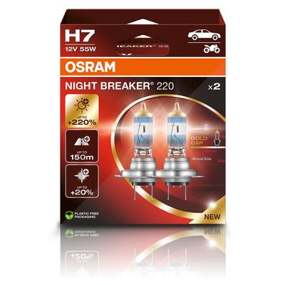 Osram H7 NIGHT BREAKER 220 Glühlampe 2er Box [Hersteller-Nr. 64210NB220-2HB]