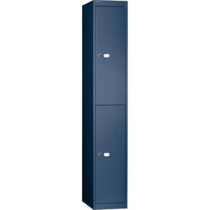 Bisley Spind CLK-182, blau, 1 Abteil, 2 Fächer, mit Zylinderschloss, 31 x 180 cm