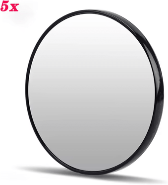 Inspire Curations 5X To 30X Suction Cup Magnifying Makeup Mirror black 5x