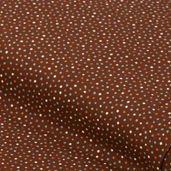 Baumwollstoff Pünktchen "Mona", braun/blau/weiß