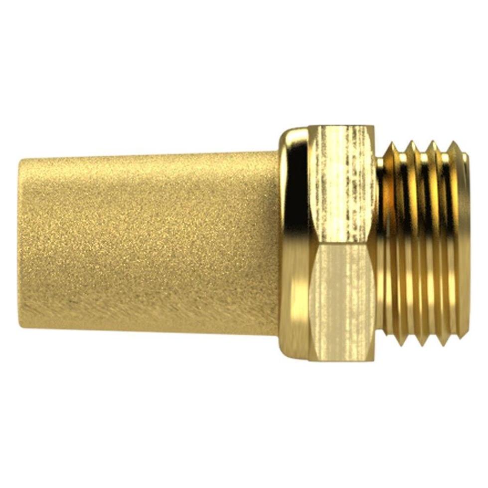 Riegler 100292 Sinterbronze-Schalldämpfer, Messinggewinde/Sechskant, G 1/2, AF 23 (4047322101219)