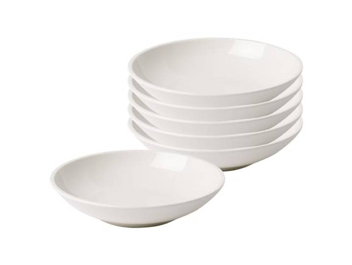 Villeroy & Boch - Artesano Original Pastaschale, tiefer Teller für Nudelgerichte oder Suppen, Premium Porzellan, weiß, 23,5 cm, 6er Set