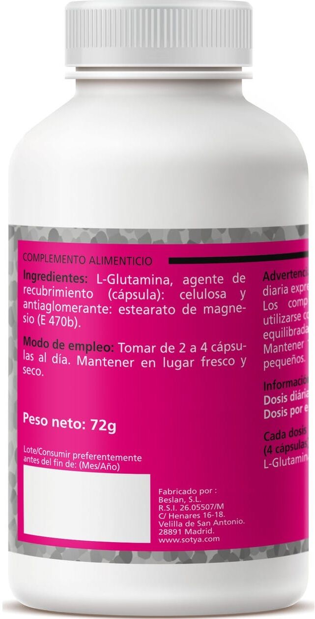 Sotya L-glutamina 600 mg 120 caps
