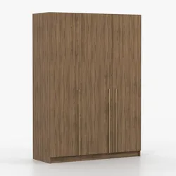 DREHTÜRENSCHRANK ROSA III 3D 150/210/55, 3-türig, Nussbaum