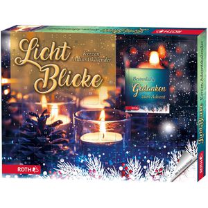 Roth Adventskalender 80676, Lichtblicke, gefüllt mit 24 Duftkerzen, 45 x 34 cm