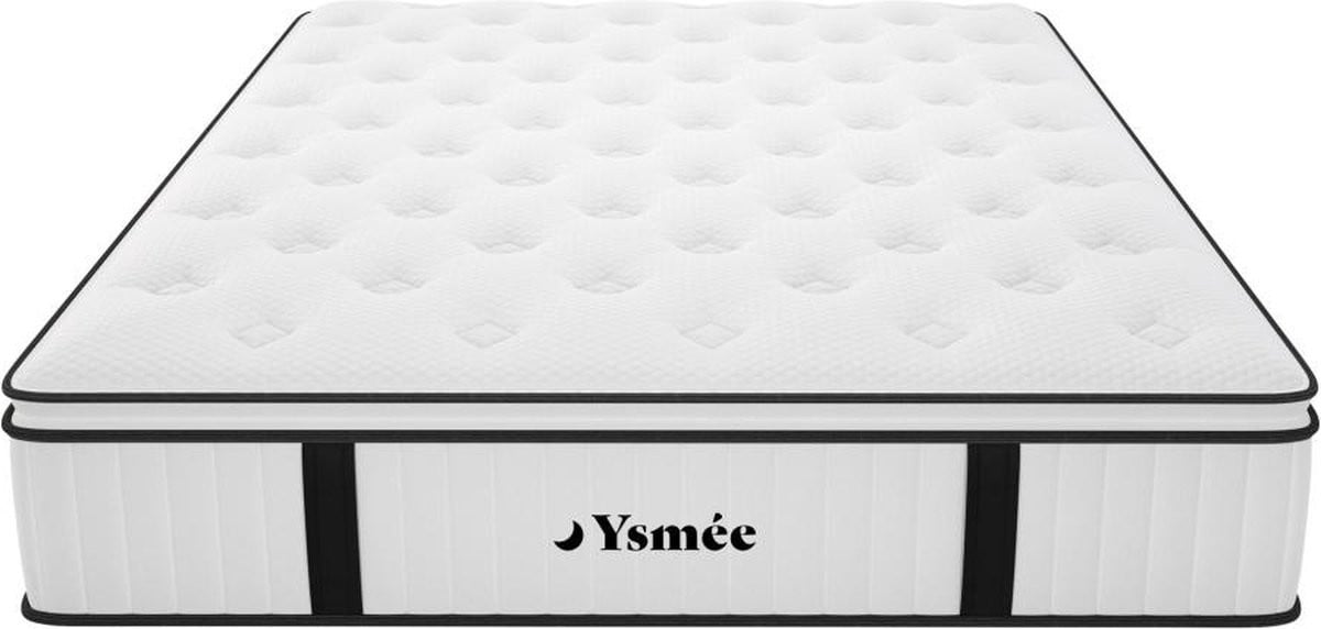YSMÉE American Dream Matras met pocketveren en ingebouwde dekmatras, 200 x 200 cm, Dikte: 28 cm