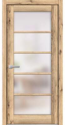 SARTODOORS Quadro 4002 Oak MDF Interior Swing Door with Frosted Glass
