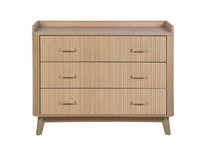 Commode 3 tiroirs OSAKA Imitation chêne