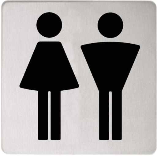 Keuco Türschild Plan 14971070000 Symbol Damen/Herren, Edelstahl