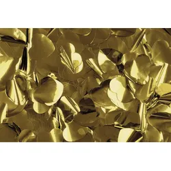 Showgear Metallic Confetti - Hearts Gold, Ø 55 mm, 1 kg, feuerhemmend