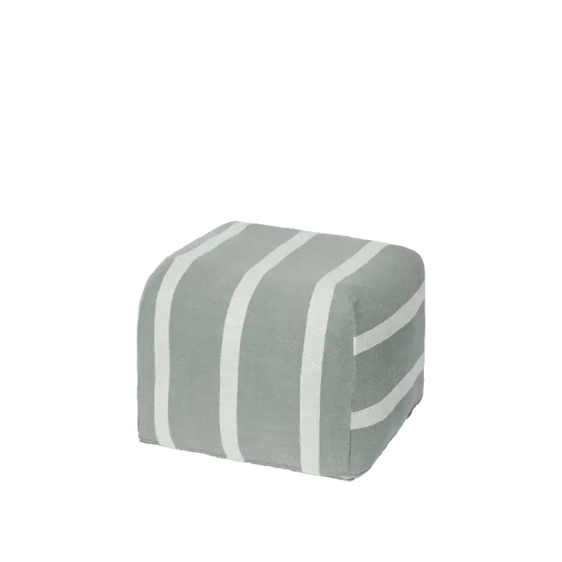 Broste Copenhagen Sigrid poef beige/groen