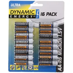 Dynamic Energy AA R6 Batterie 1.5V 258mAh (16 Stk., AA, 258 mAh), Batterien + Akkus