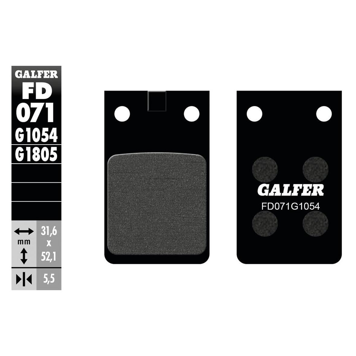 Galfer Bike BREMSBELAG GALFER ORGAN. FD071-G1054 (Organisch (Resin)) (FD071-G1054)