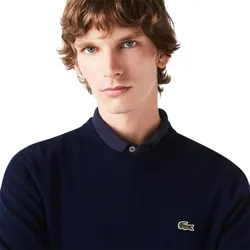 LACOSTE Pullover Crew Neck Cotton, navy