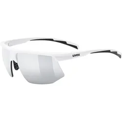 Uvex, Unisex, Sportbrille, aerios (White, Mirror Silver), Weiss