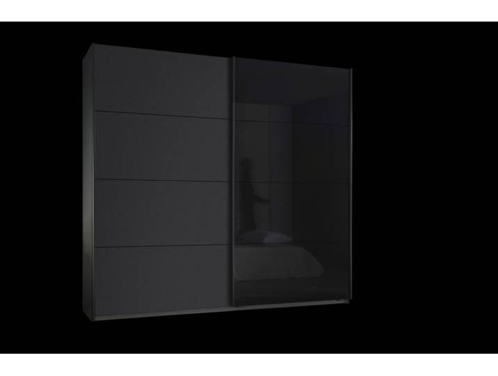 Schwebetürenschrank CAMBRIDGE 210 x 180 x 62 cm Grau-Metallic