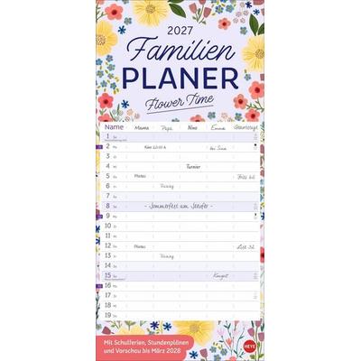 Deko-Familienplaner Flower Time 2027