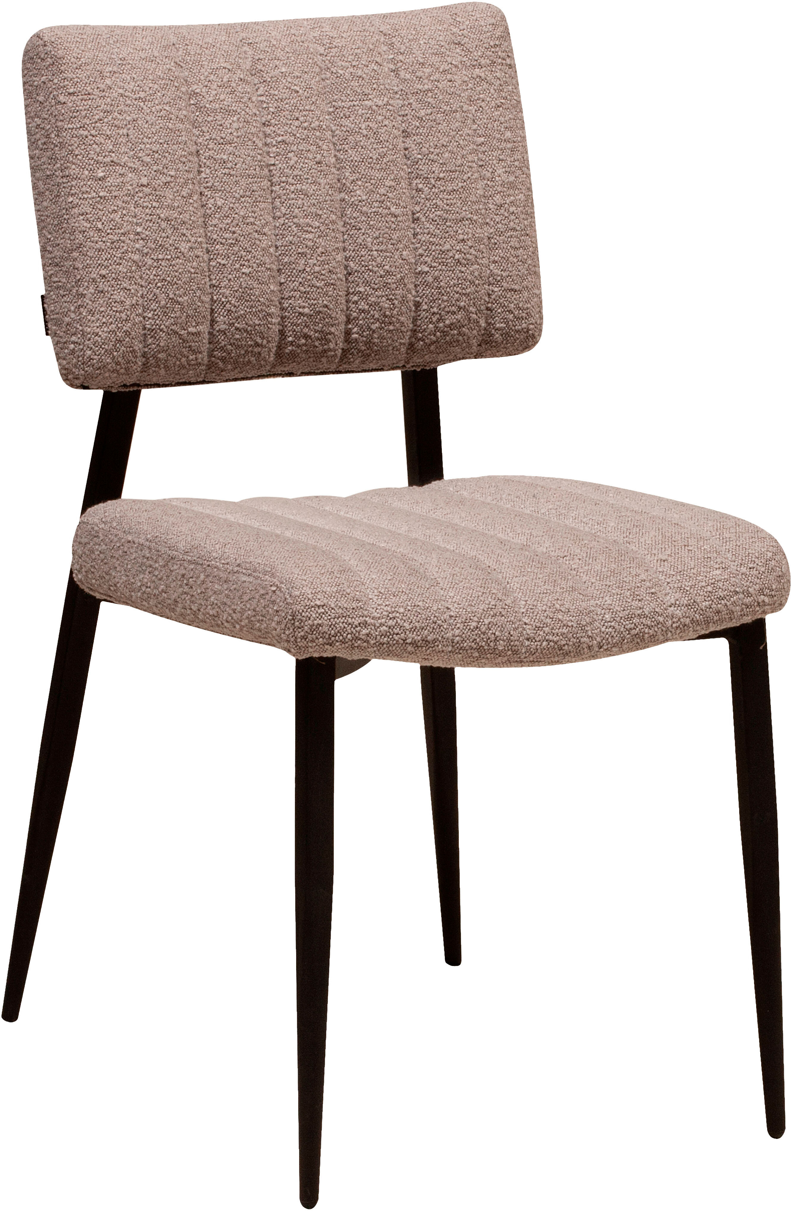 Esszimmerstuhl OMG DESIGN "Dirk", braun (toffee, schwarz, toffee), B:46cm H:85cm T:62cm, Stühle, Esszimmerstuhl, moderner Boucle Bezug, bequem gepolstert