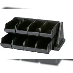 CAMBRO - 8RS8-110 - 8-Behälter-Ständer - 64,8 x 48,8 x 24,1 cm - Schwarz