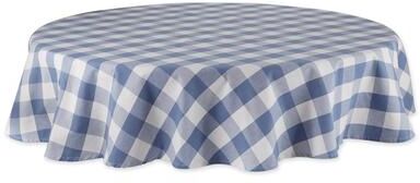 DII Stonewash Blue Buffalo Check Tablecloth