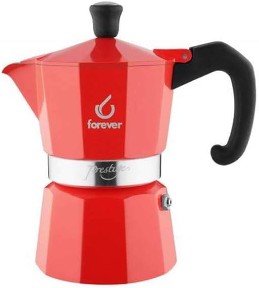 Forever Espressokoker Miss Moka La Rossa, geschikt voor 2 kopjes