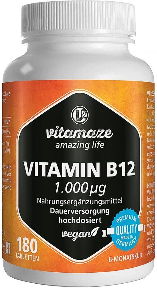 Vitamaze VITAMIN B12 1.000 μg hochdosiert vegan