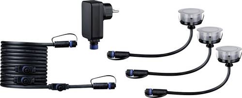 Paulmann 93692 Beleuchtungssystem Plug & Shine LED-Außeneinbauleuchten (Basis-Set) 3er Set LED 3W Warmweiß Silber
